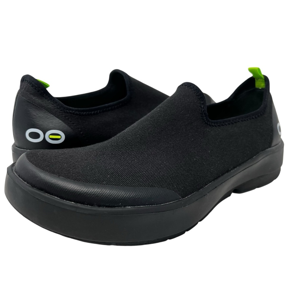 OOFOS  Black Slip-On Sneakers